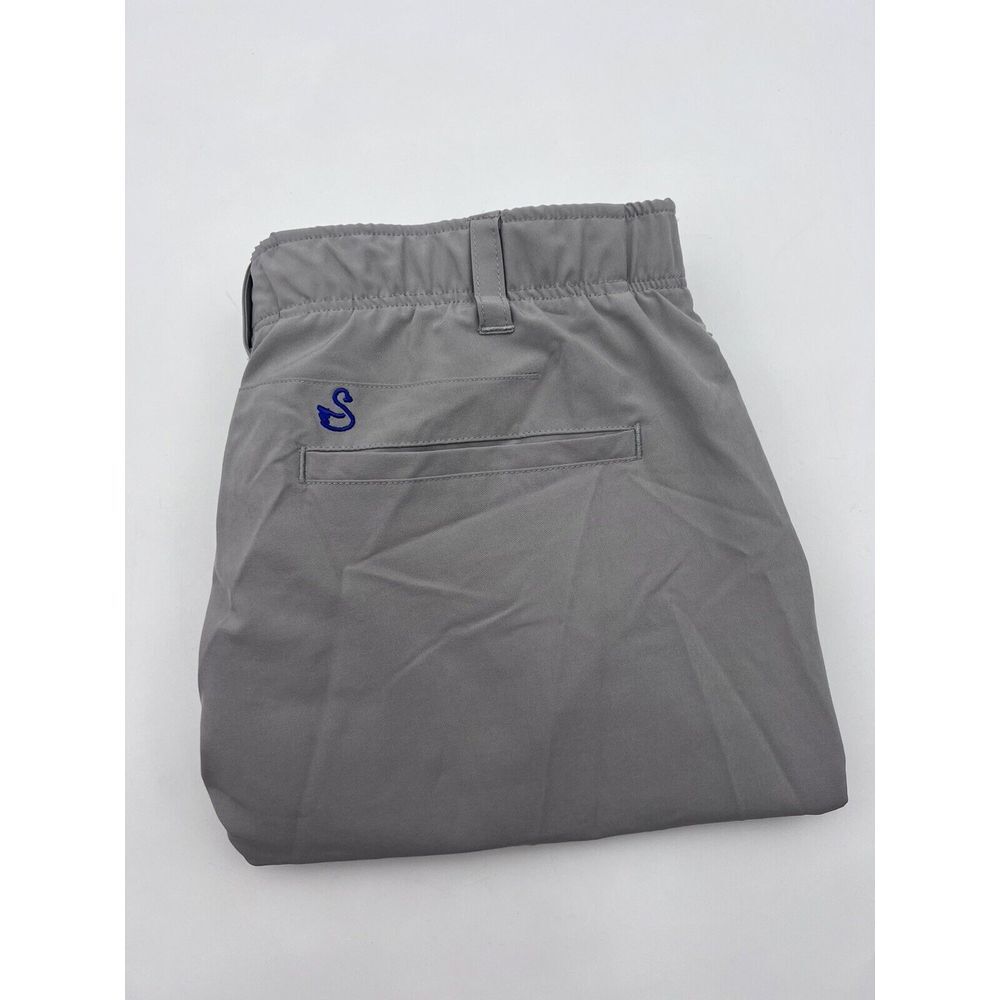 Swannies Pants 32 Golf Light Gray Cuffed Ankle Stretch Comfort Active Inseam 30"